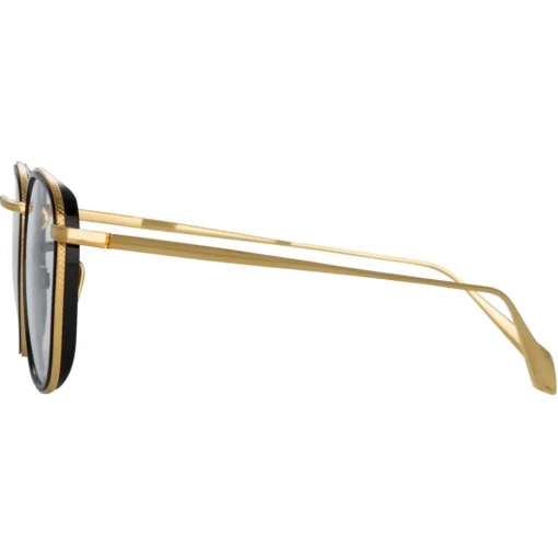 Linda Farrow - Maco Squared Optical Glasses in Yellow Gold - LFL1220C1OPT - Eyewear - Avvenice^ Sunglasses
