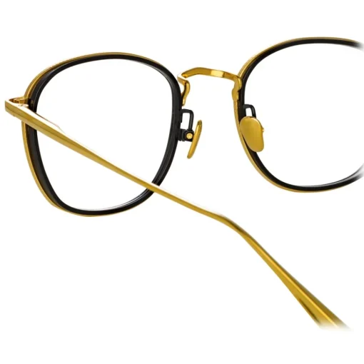 Linda Farrow - Maco Squared Optical Glasses in Yellow Gold - LFL1220C1OPT - Eyewear - Avvenice^ Sunglasses