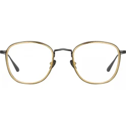 Linda Farrow - Maco Squared Optical Glasses in Nickel - LFL1220C4OPT - Eyewear - Avvenice^ Sunglasses