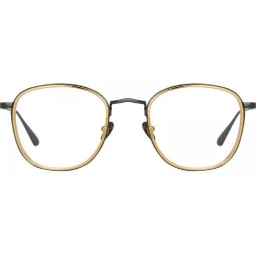 Linda Farrow - Maco Squared Optical Glasses in Nickel - LFL1220C4OPT - Eyewear - Avvenice^ Sunglasses