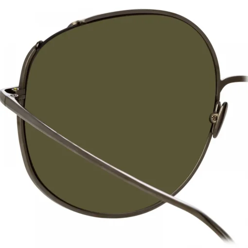 Linda Farrow - Marisa Oversized Sunglasses in Nickel Pink - LFL1056C7SUN - Eyewear - Avvenice