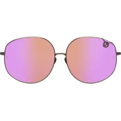 Linda Farrow - Marisa Oversized Sunglasses in Nickel Pink - LFL1056C7SUN - Eyewear - Avvenice