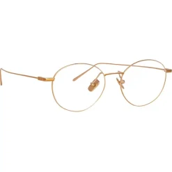 Linda Farrow - Mayne A Oval Optical Glasses in Rose Gold - LF33AC3OPT - Eyewear - Avvenice