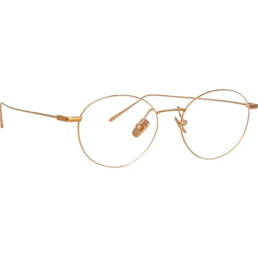 Linda Farrow - Mayne A Oval Optical Glasses in Rose Gold - LF33AC3OPT - Eyewear - Avvenice