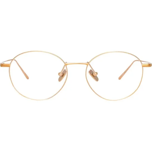 Linda Farrow - Mayne A Oval Optical Glasses in Rose Gold - LF33AC3OPT - Eyewear - Avvenice