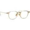 Linda Farrow - Meier D-Frame Optical Glasses in Brown - LF16AC11OPT - Eyewear - Avvenice^ Sunglasses