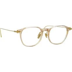 Linda Farrow - Meier D-Frame Optical Glasses in Brown - LF16AC11OPT - Eyewear - Avvenice^ Sunglasses
