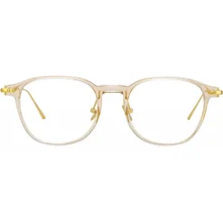 Linda Farrow - Meier D-Frame Optical Glasses in Brown - LF16C11OPT - Eyewear - Avvenice