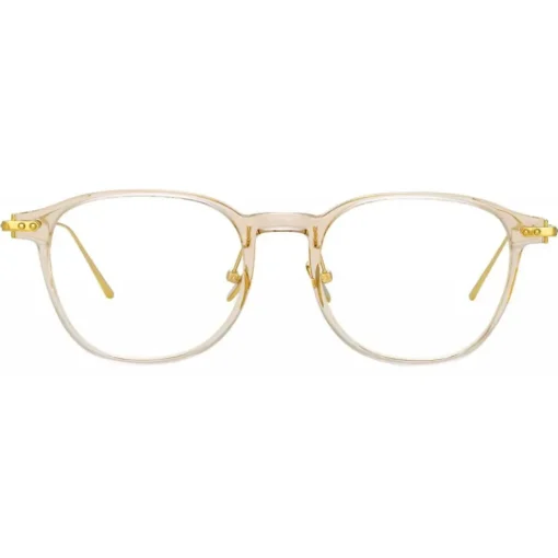 Linda Farrow - Meier D-Frame Optical Glasses in Brown - LF16C11OPT - Eyewear - Avvenice