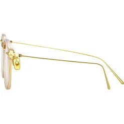 Linda Farrow - Meier D-Frame Optical Glasses in Brown - LF16C11OPT - Eyewear - Avvenice
