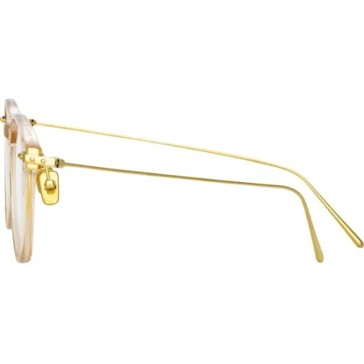 Linda Farrow - Meier D-Frame Optical Glasses in Brown - LF16C11OPT - Eyewear - Avvenice