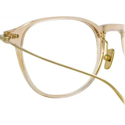 Linda Farrow - Meier D-Frame Optical Glasses in Brown - LF16AC11OPT - Eyewear - Avvenice^ Sunglasses