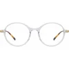 Linda Farrow - Merrick Oval Optical Glasses in Clear - LF51C3OPT - Eyewear - Avvenice