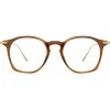 Linda Farrow - Mila A Square Optical Glasses in Brown - LF52AC4OPT - Eyewear - Avvenice^ Sunglasses
