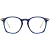 Linda Farrow - Mila A Square Optical Glasses in Navy - LF52AC3OPT - Eyewear - Avvenice^ Sunglasses