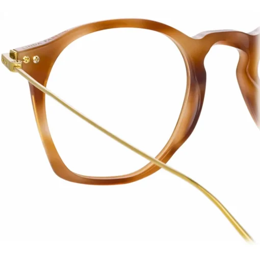 Linda Farrow - Mila A Square Optical Glasses in Brown - LF52AC4OPT - Eyewear - Avvenice^ Sunglasses