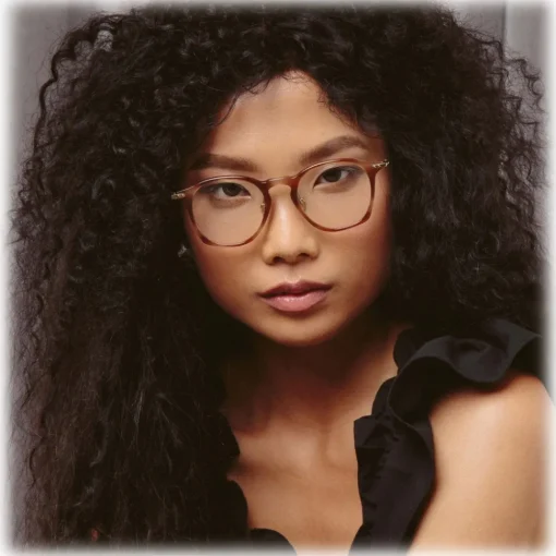 Linda Farrow - Mila A Square Optical Glasses in Brown - LF52AC4OPT - Eyewear - Avvenice^ Sunglasses