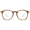 Linda Farrow - Mila Square Optical Glasses in Horn - Eyewear - Avvenice
