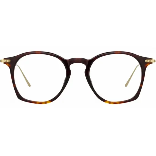 Linda Farrow - Mila Square Optical Glasses in Tortoiseshell - LF52C2OPT - Eyewear - Avvenice^ Sunglasses