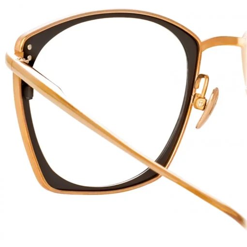Linda Farrow - Milo Square Optical Glasses in Rose Gold - LFL1338C3OPT - Eyewear - Avvenice^ Sunglasses
