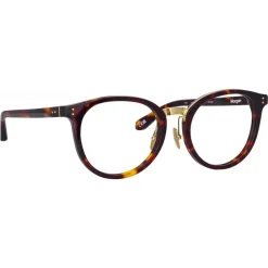 Linda Farrow - Morgan Oval Optical Glasses in Tortoiseshell - LFL1366C4OPT - Eyewear - Avvenice^ Sunglasses
