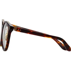 Linda Farrow - Morgan Oval Optical Glasses in Tortoiseshell - LFL1366C4OPT - Eyewear - Avvenice^ Sunglasses