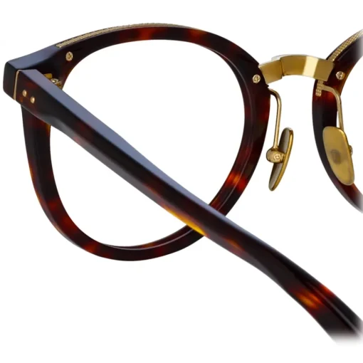 Linda Farrow - Morgan Oval Optical Glasses in Tortoiseshell - LFL1366C4OPT - Eyewear - Avvenice^ Sunglasses