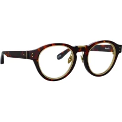 Linda Farrow - Morris Oval Optical Glasses in Tortoiseshell - LFL1381AC2OPT - Eyewear - Avvenice^ Sunglasses