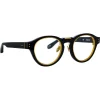 Linda Farrow - Morris Oval Optical Glasses in Black - LFL1381AC1OPT - Eyewear - Avvenice