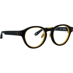 Linda Farrow - Morris Oval Optical Glasses in Black - LFL1381AC1OPT - Eyewear - Avvenice