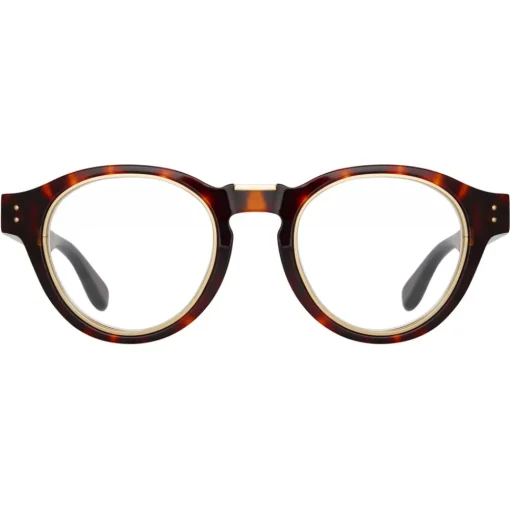 Linda Farrow - Morris Oval Optical Glasses in Tortoiseshell - LFL1381AC2OPT - Eyewear - Avvenice^ Sunglasses