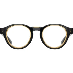 Linda Farrow - Morris Oval Optical Glasses in Black - LFL1381AC1OPT - Eyewear - Avvenice