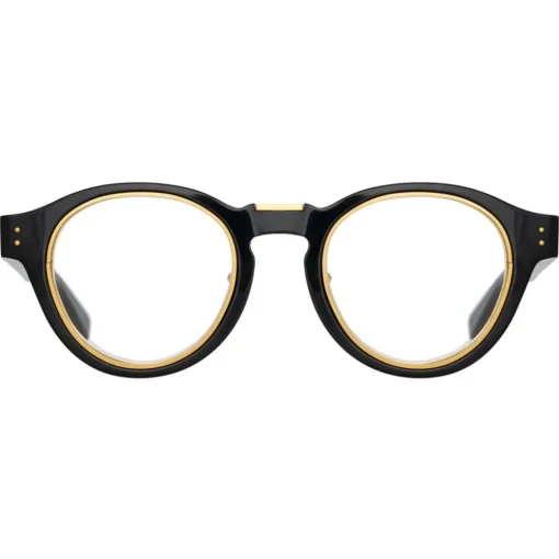 Linda Farrow - Morris Oval Optical Glasses in Black - LFL1381AC1OPT - Eyewear - Avvenice