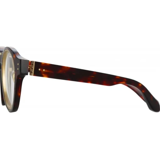 Linda Farrow - Morris Oval Optical Glasses in Tortoiseshell - LFL1381AC2OPT - Eyewear - Avvenice^ Sunglasses