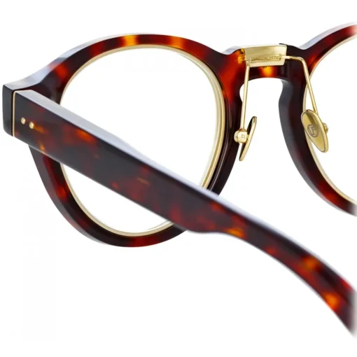 Linda Farrow - Morris Oval Optical Glasses in Tortoiseshell - LFL1381AC2OPT - Eyewear - Avvenice^ Sunglasses