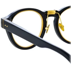 Linda Farrow - Morris Oval Optical Glasses in Black - LFL1381AC1OPT - Eyewear - Avvenice