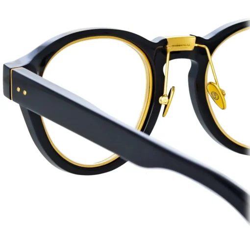 Linda Farrow - Morris Oval Optical Glasses in Black - LFL1381AC1OPT - Eyewear - Avvenice