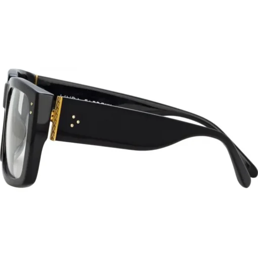 Linda Farrow - Morrison Rectangular Optical Glasses in Black - LFL1027C5OPT - Eyewear - Avvenice^ Sunglasses