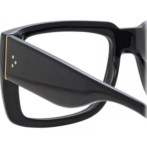 Linda Farrow - Morrison Rectangular Optical Glasses in Black - LFL1027C5OPT - Eyewear - Avvenice^ Sunglasses