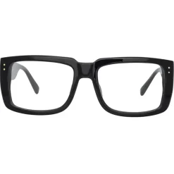 Linda Farrow - Morrison Rectangular Optical Glasses in Black - LFL1027C5OPT - Eyewear - Avvenice^ Sunglasses
