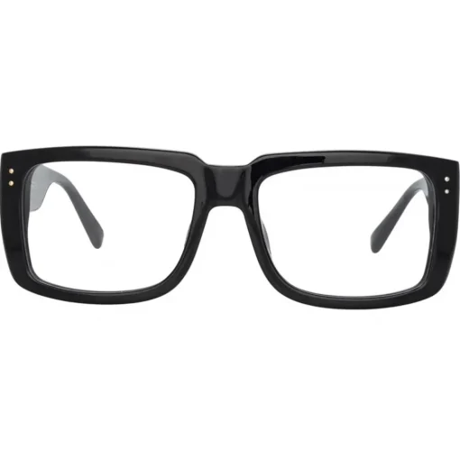 Linda Farrow - Morrison Rectangular Optical Glasses in Black - LFL1027C5OPT - Eyewear - Avvenice^ Sunglasses