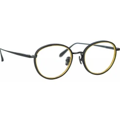 Linda Farrow - Moss Oval Optical Glasses in Nickel - LFL1227C4OPT - Eyewear - Avvenice^ Sunglasses