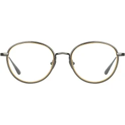 Linda Farrow - Moss Oval Optical Glasses in Nickel - LFL1227C4OPT - Eyewear - Avvenice^ Sunglasses