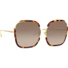 Linda Farrow - Natalia Oversized Sunglasses in Tortoiseshell - LFL1210C2SUN - Eyewear - Avvenice