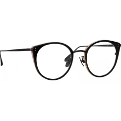 Linda Farrow - Neusa Oval Optical Glasses in Nickel - LFL1420C2OPT - Eyewear - Avvenice