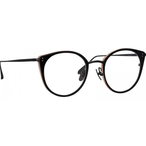 Linda Farrow - Neusa Oval Optical Glasses in Nickel - LFL1420C2OPT - Eyewear - Avvenice
