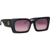 Linda Farrow - Nieve Rectangular Sunglasses in Black Wine - LFL1297C5SUN - Eyewear - Avvenice^ Sunglasses