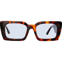 Linda Farrow - Nieve Rectangular Sunglasses in Tortoiseshell Blue - LFL1297C6SUN - Eyewear - Avvenice^ Sunglasses