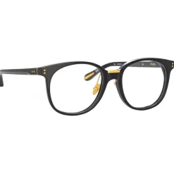 Linda Farrow - Palla D-Frame Optical Glasses in Black - LFL1277C4OPT - Eyewear - Avvenice