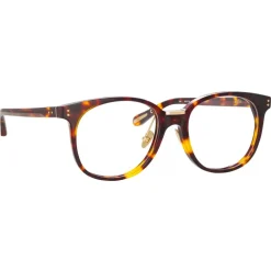 Linda Farrow - Palla D-Frame Optical Glasses in Tortoiseshell - LFL1277C5OPT - Eyewear - Avvenice^ Sunglasses